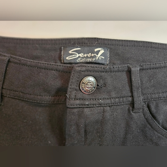 Seven7 Womens Black Cropped Skinny 4 Pocket Pants Size 8 - Picture 3 of 12